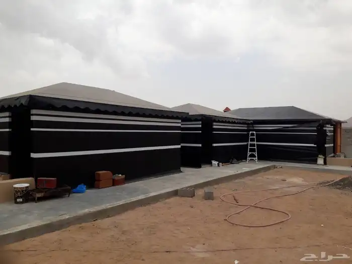 بيوت شعر مشب نار قرميد حديد تلبيس قماش ملكي 5