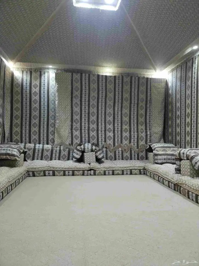 بيت شعر تلبيس قماش قراميط مظله سيارات مشب نار 9