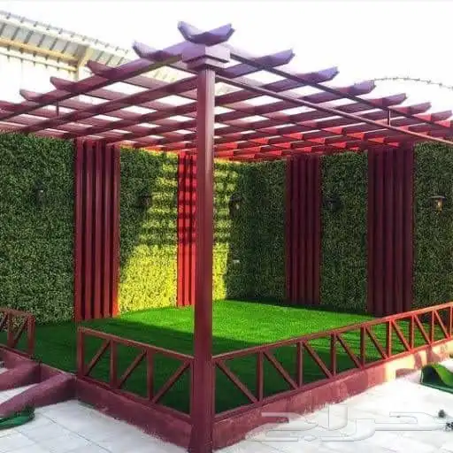 بيوت شعر مشب نار قرميد حديد تلبيس قماش ملكي 3