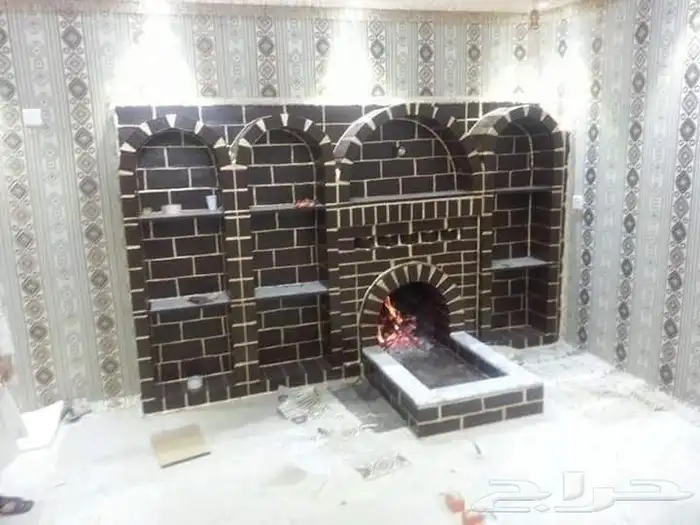 بيوت شعر مشب نار قرميد حديد تلبيس قماش ملكي 9