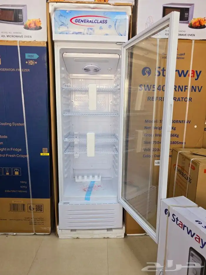 ثلاجه عرض باب زجاج جنرال 1