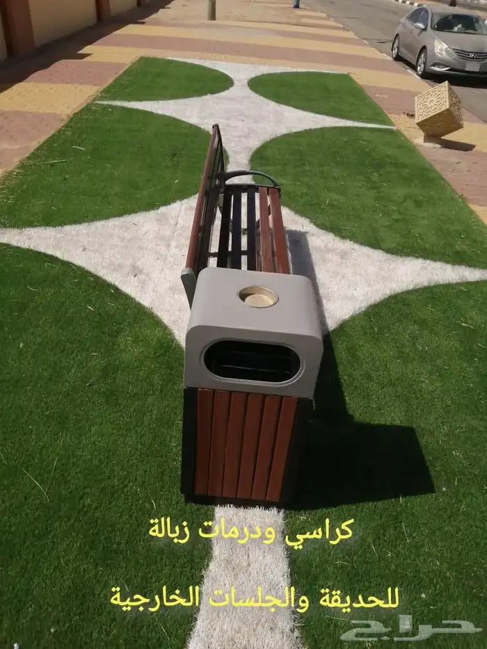 سلة نفايات حدائق حاوية قمامة بوعاء داخلي كبير 7