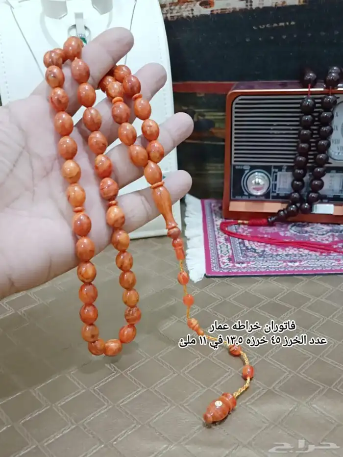 سبحه فاتوران خراطه عمار بتمليكه 45 خرزه 4