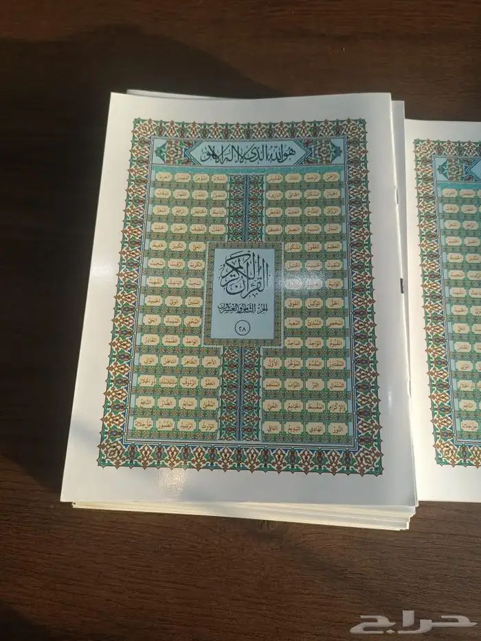 مصحف مجزء كل جزء لحال 7