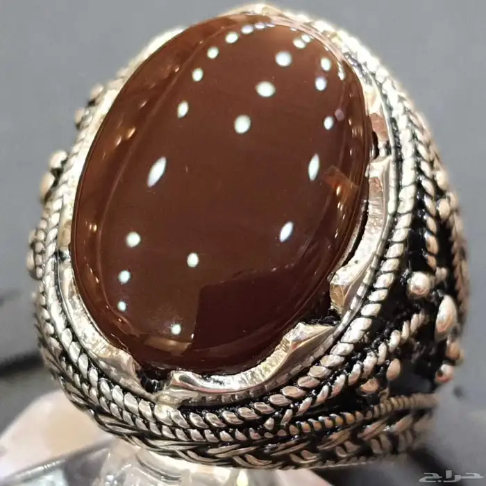 خاتم عقيق يماني كرزي دموي 0