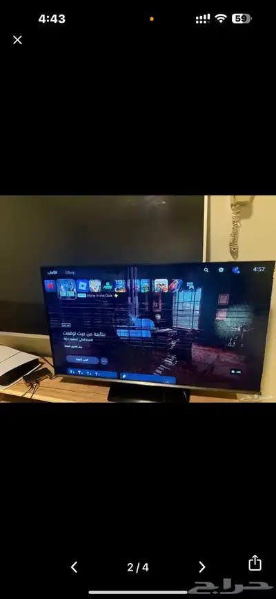 شاشتين مكسورة مقاس 65و40للبدل باي شئ 1