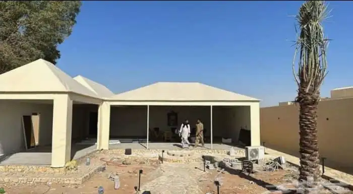 خيام سوبر ملكية بيوت شعر ملكية مشبات رخام وجهات زجاجي 5