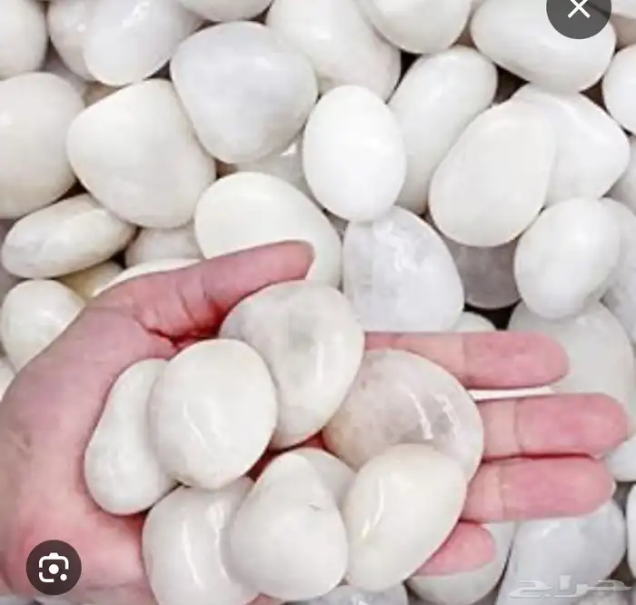 بحص ابيض واسود ولامع وعسلى 6