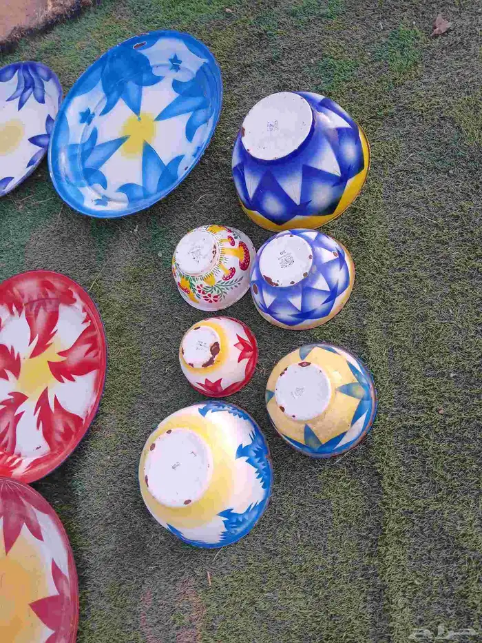 صحون معدن ابو ورده. وصحون غضار 2