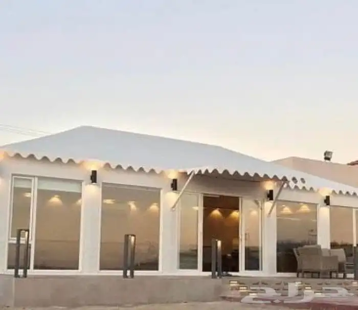 خيام سوبر ملكية بيوت شعر ملكية مشبات رخام وجهات زجاجي 13