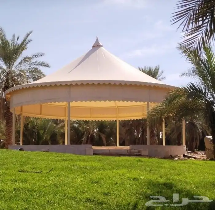 خيام سوبر ملكية بيوت شعر ملكية مشبات رخام وجهات زجاجي 11