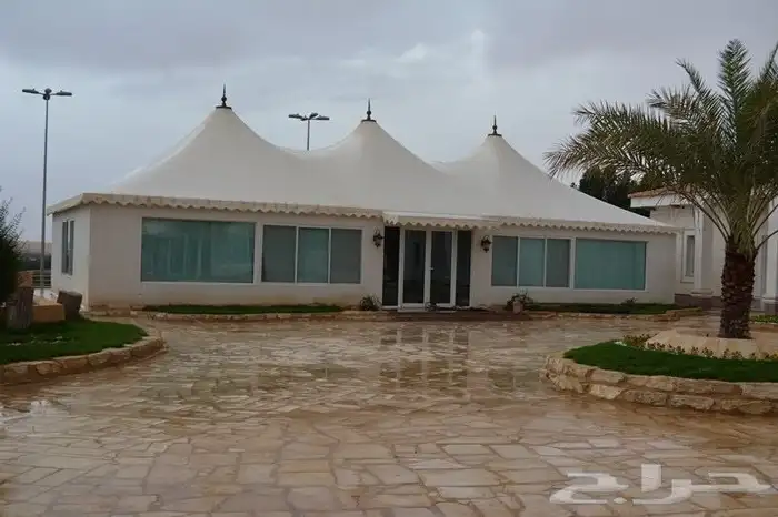 خيام سوبر ملكية بيوت شعر ملكية مشبات رخام وجهات زجاجي 28