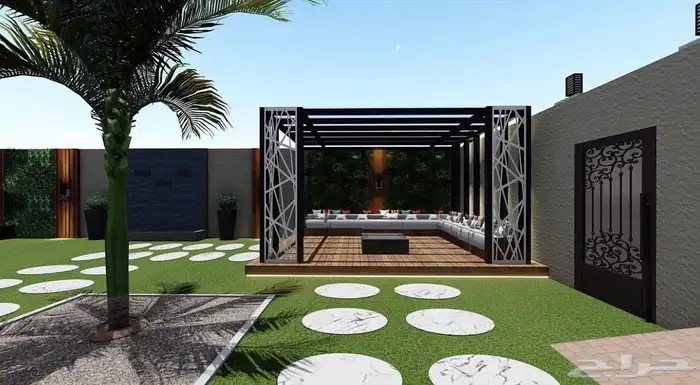 تنسيق حدائق مظلات جلسات 8