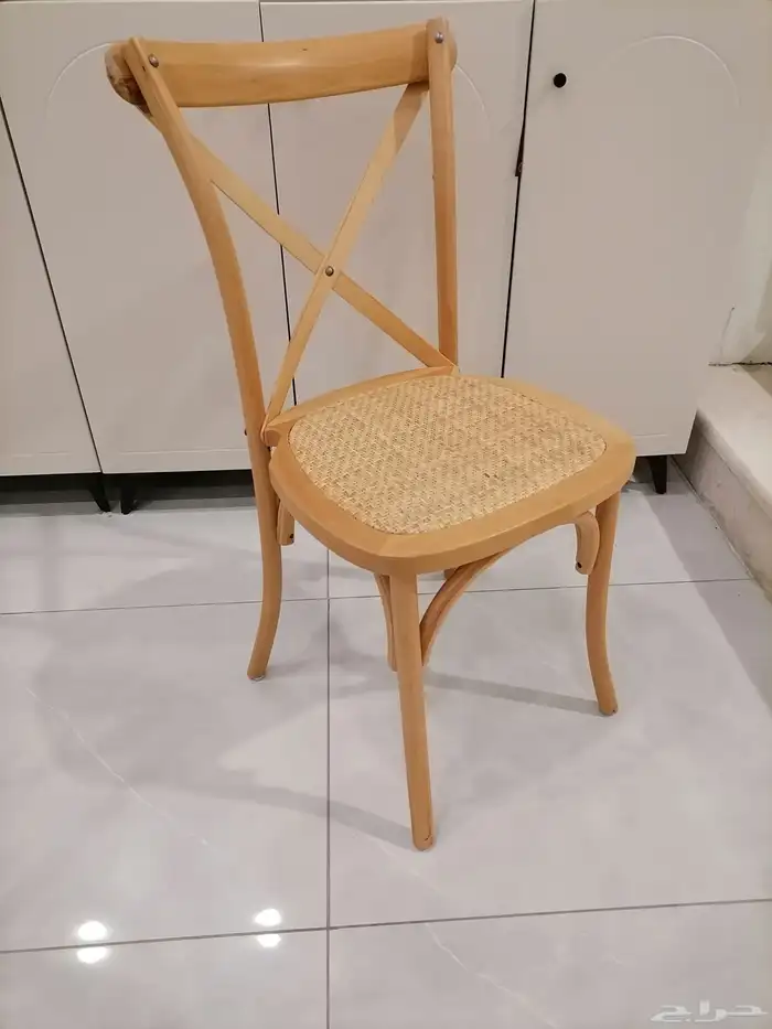 كراسي خشبي راتان 2