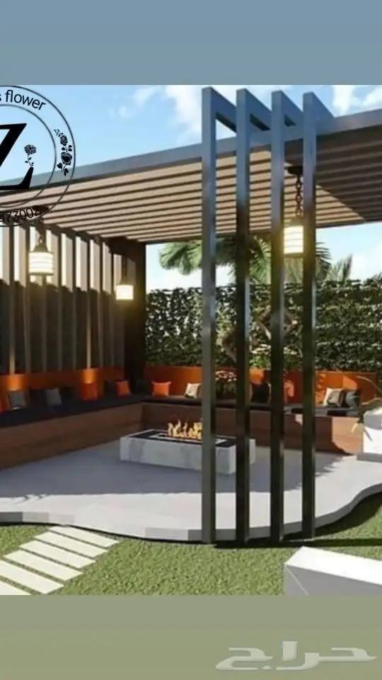 تنسيق حدائق مظلات جلسات 5