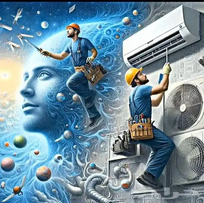 فك وتركيب وتنظيف جميع A. C 3