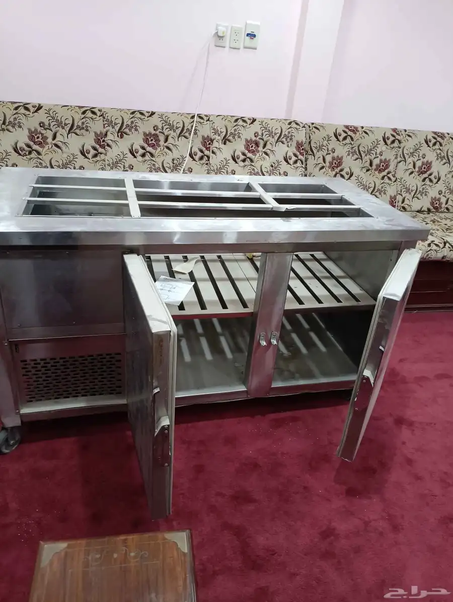 ثلاجة عرض ستانلس ببابين 1