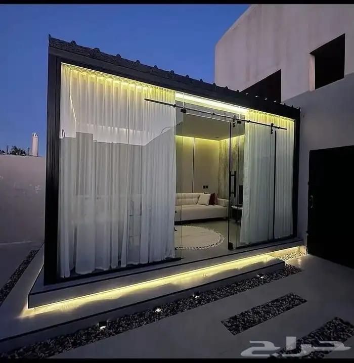 غرف زجاجية وجلسات خارجيه وأحواض زراعيه 5