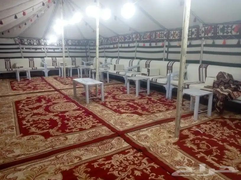 تاجير خيام بيوت شعر أسود وابيض كنب ملكي كرسي شعبيه 7