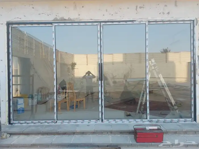 المنيوم نوافذ و باب عادي و دبل زجاج شغل الرياض 2
