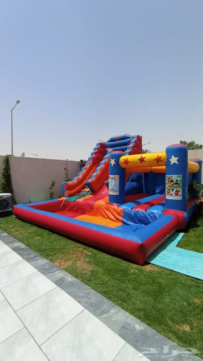 ايجار نطيطات ملعب صابوني زحليقه نطيطه مائيه 3