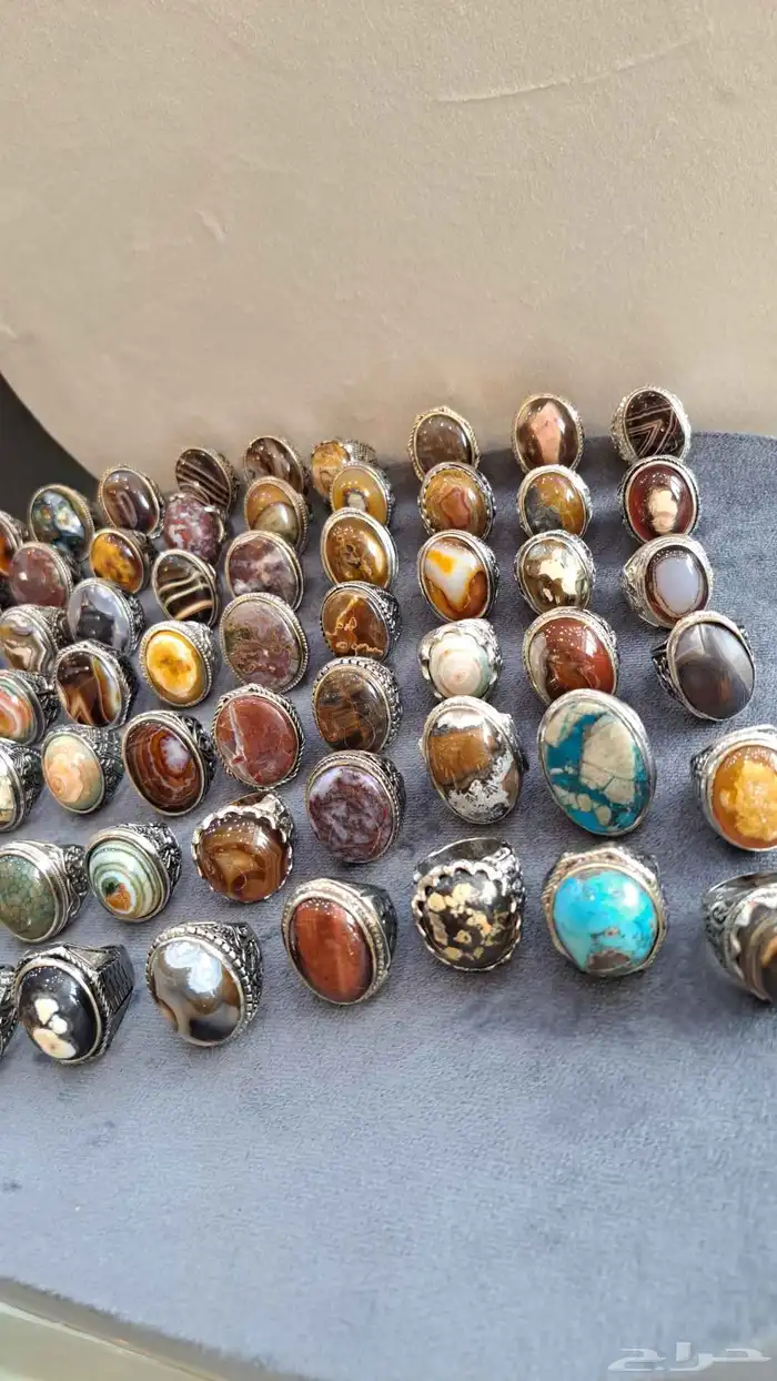 خواتم انتيمون عيق يمني جمله 3