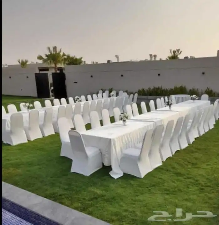 اقرب محل حفلات الدمام تاجير طاولات مستطيل وداعري قزاز وخشب 8