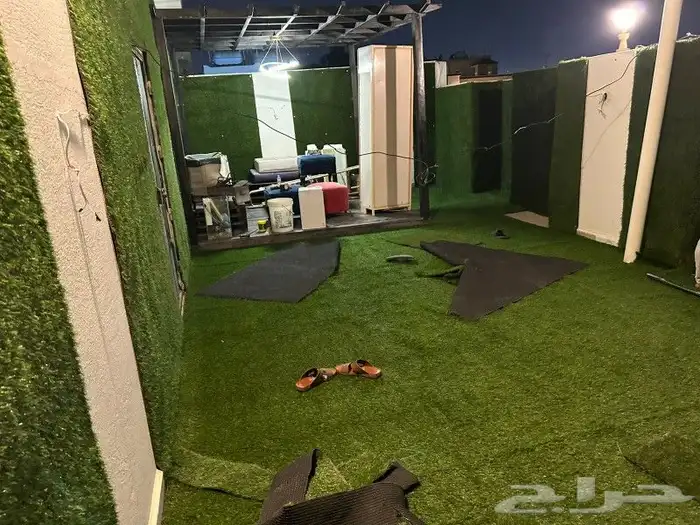 تفصيل مظله و كراسي و بديل خشب و عشب صناعي كل 6