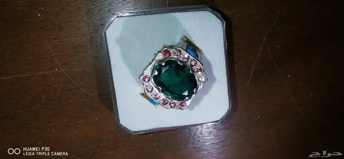 خاتم زمرد فضة 5