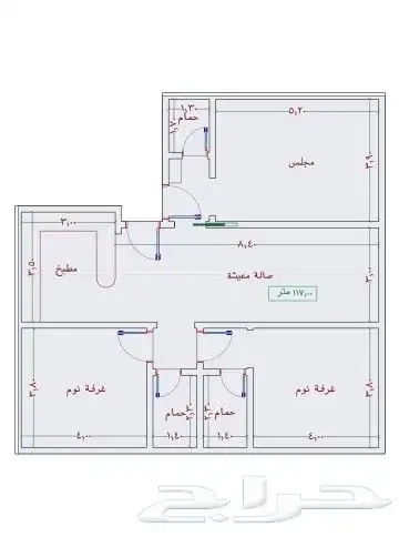 شقق تمليك لسكن والاستثمار ثلاث غرف و4غرف حي الواحه مخطط سندس 2