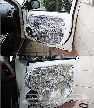 تركيب عازل صوت لبيبان السياره مع تركيب سماعات جي بي 4