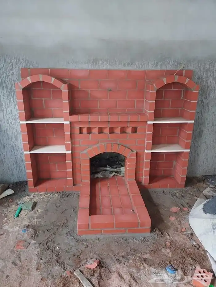 مشب نار قرميد جمالون قماش ملكي مشب رخام 4