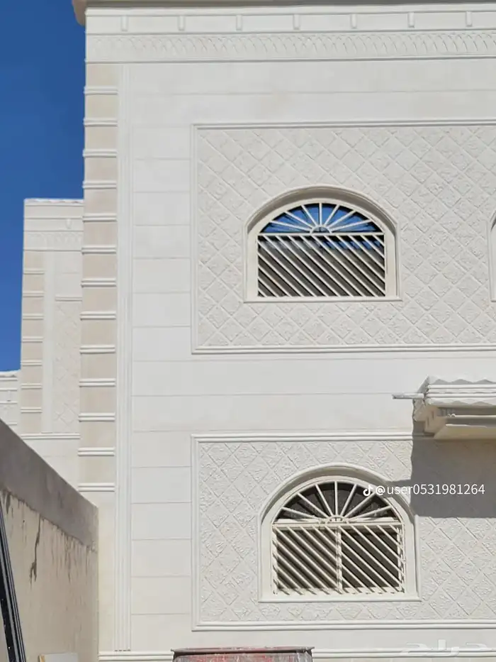 لياسه ملونه بالاسمنت الابيض وبطحااء الرياض 6