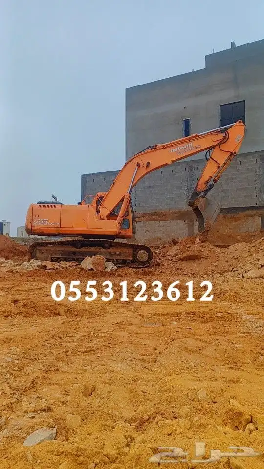 بوكلين لحفر الأرضي والخزانات ( وهدم المباني بل مجان) 0