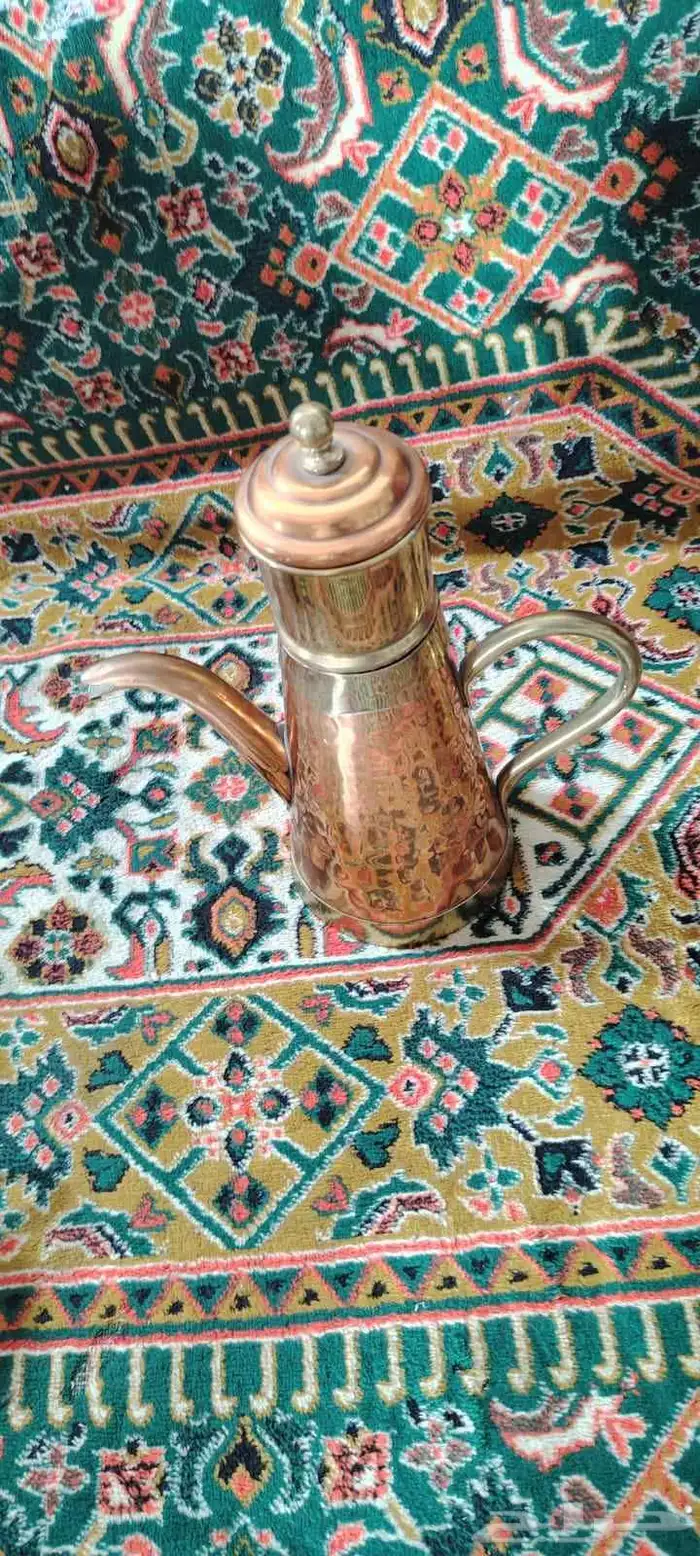 اواني قهوة وشاهي نحاس تراثيه عتيقه ختم اروبي 5
