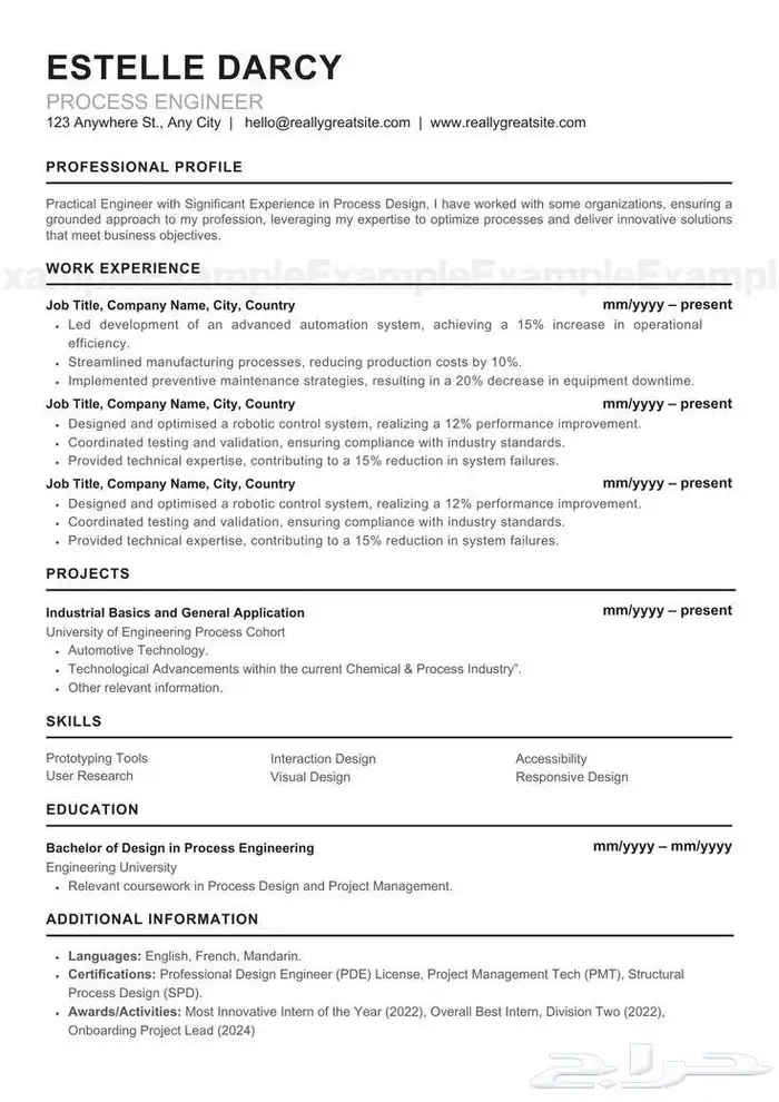 إنشاء سيرة ذاتية ( CV ) بنظام ATS 0