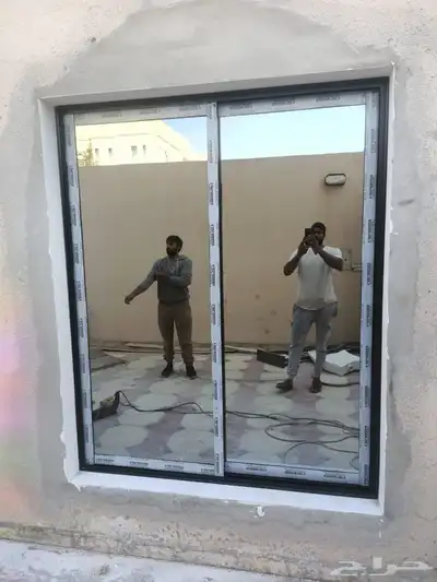 المنيوم شبابي  عادي و دبل زجاج شغل فقط الرياض 1