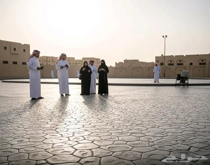 خرسانة مطبوعة صبة مروحة stamped concrete خرسانة المطبوعة 11