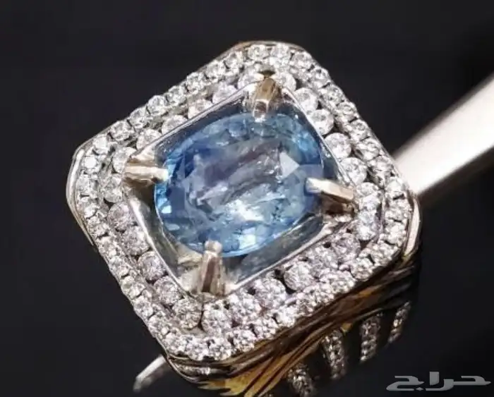 خاتم زفير طبيعي فاخر (natural sapphire) 5