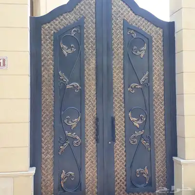 الفن الدمشقي صبغ جميع انواع الحديد ومداخل الخشب 3