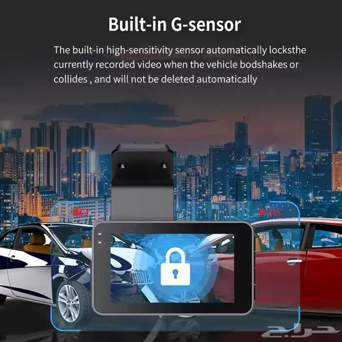 كميرا داشكام 4K امامي خلفي واي فاي تحديد موقع GPS 6
