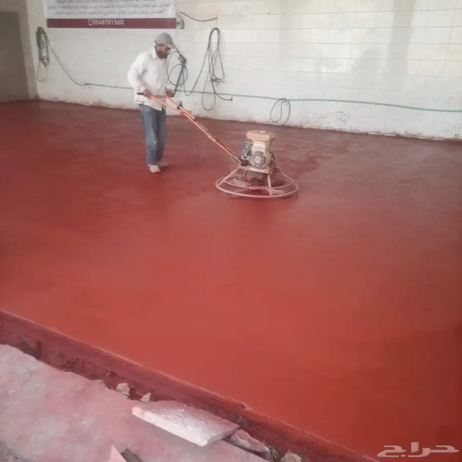 صبةمروحةصبةميزانيةايبوكسي الارضيات  من أعمالنا خرسانه المطبو 4