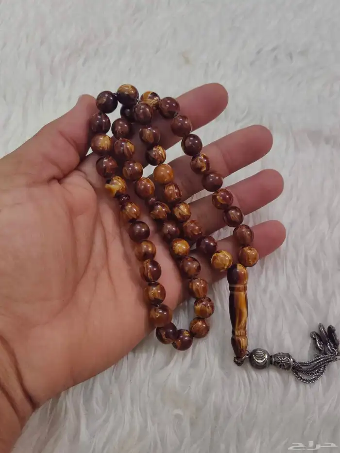 سبحة تراب كهرمان 0