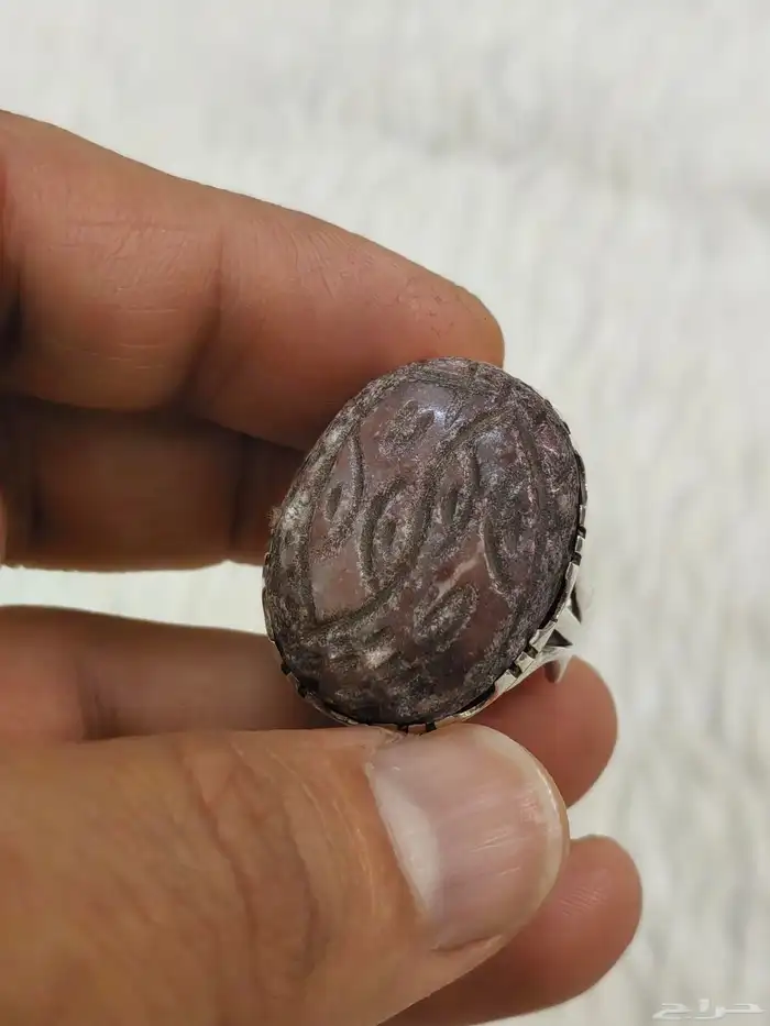 خاتم فضه بحجر الهبهاب الطبيعي 2