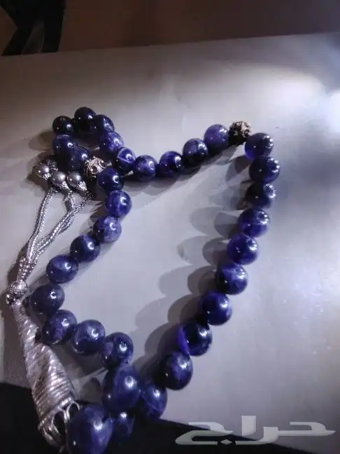 للبيع سبحة من الجمشت  شغل يدوي  والحجر (تنقيب محلي) 4