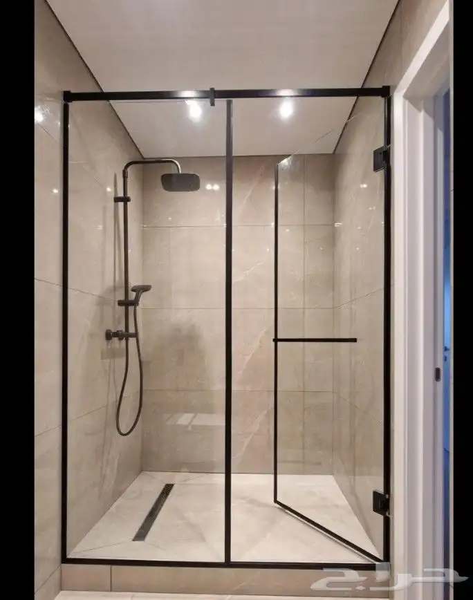 زجاج سكريت واجهات شاورات حواجز مكاتب قزاز شاور حاجز 6