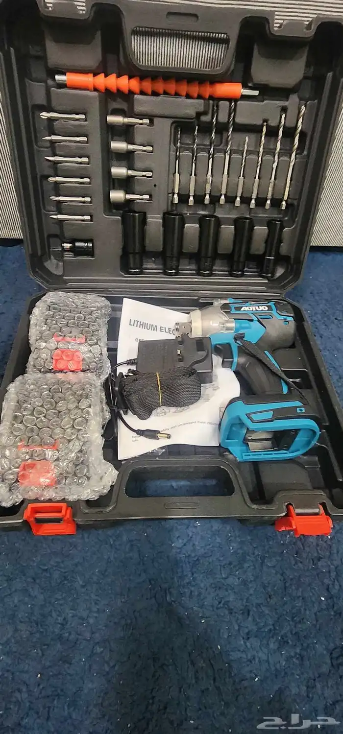 للبيع دريل لفتح الكفارات قوى جدا مع بطاريتين والملحقات 8