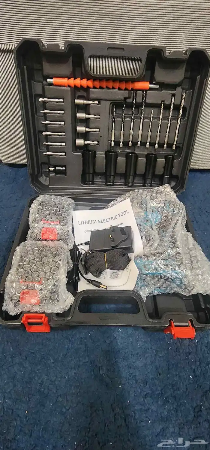 للبيع دريل لفتح الكفارات قوى جدا مع بطاريتين والملحقات 7