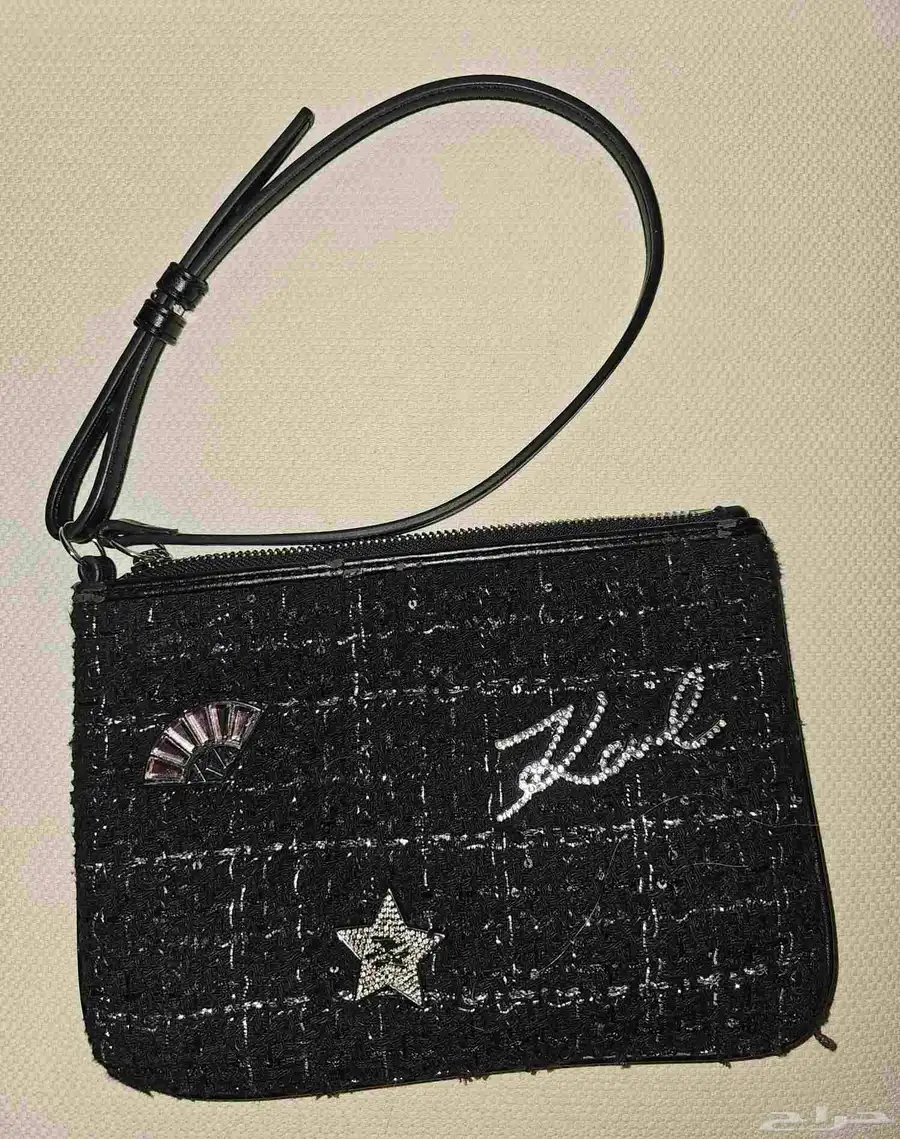 Karl Lagerfeld Tweed Clutch Bag 0