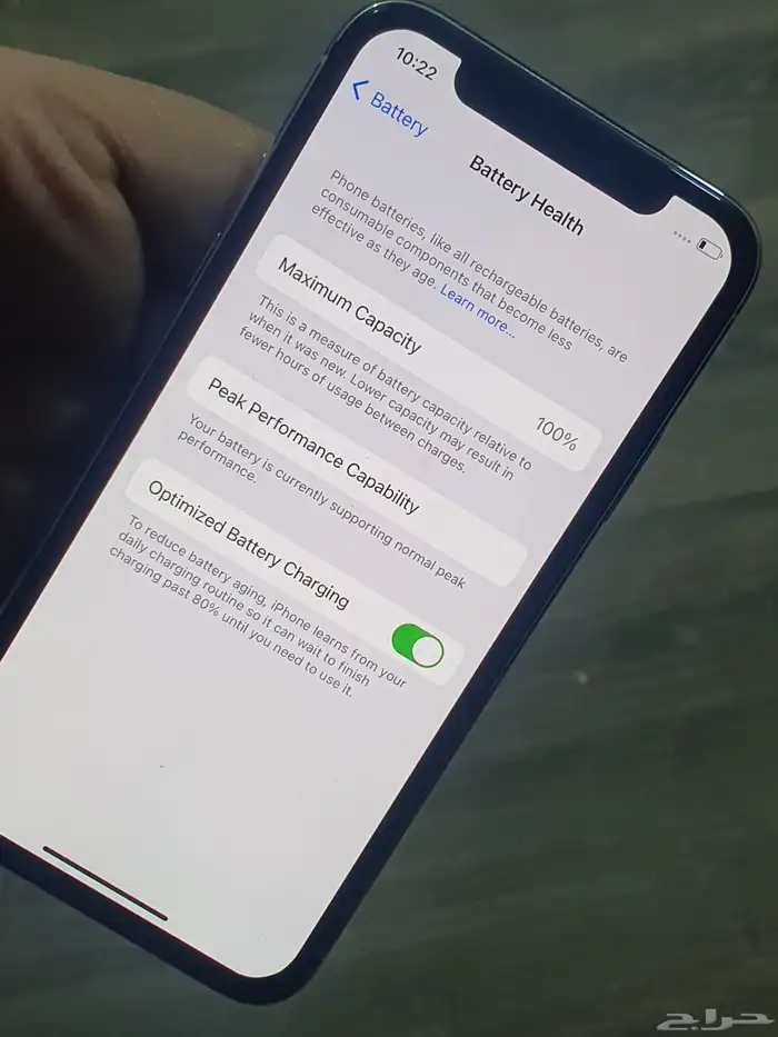 ايفون اكس عادي 256 بطاريه 100 6